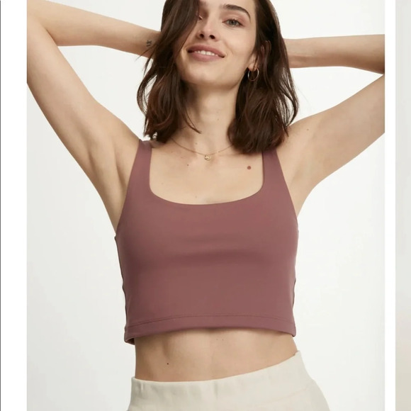 All Access Tempo Crop Tank in Maroon Small Bandier Shopbop - Picture 4 of 6